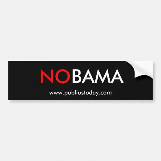 Autocollant De Voiture NOBAMA - (AUCUN Obama) (Devant)