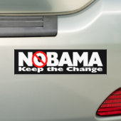 Autocollant De Voiture NoBama : Gardez le changement (En voiture)
