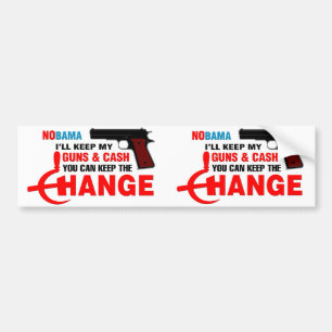 Autocollant De Voiture Nobama - gardez le changement !