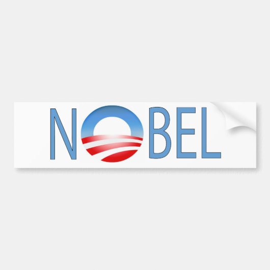 AUTOCOLLANT DE VOITURE NOBEL OBAMA (Devant)