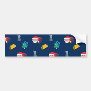 Autocollant De Voiture noël taco emoji