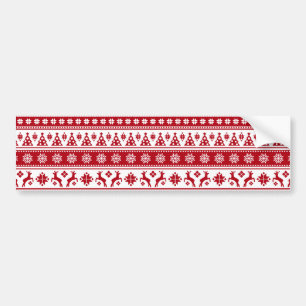 Autocollant De Voiture Noël Vacances Nordic Motif Cosy