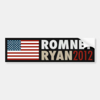 Noir 2012 d'adhésif pour pare-chocs de Romney-Ryan