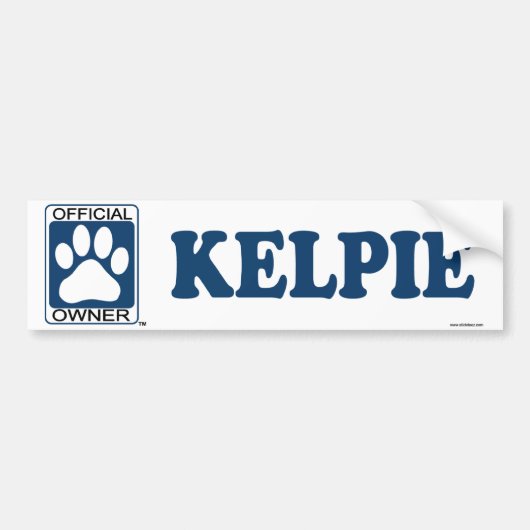 Autocollant De Voiture Noir de Kelpie (Devant)