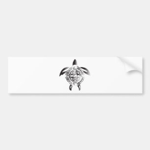 Autocollant De Voiture noir-et-blanc-tortue