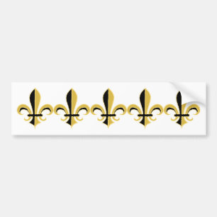 Autocollant De Voiture Noir et or Fleur de lis