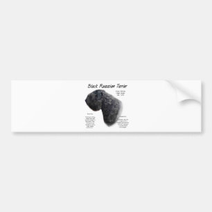 Autocollant De Voiture Noir Russe Terrier