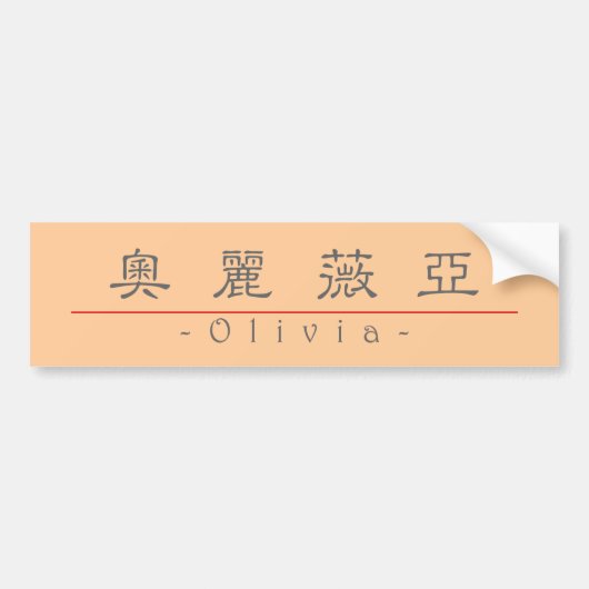 Autocollant De Voiture Nom chinois pour Olivia 20278_2.pdf (Devant)