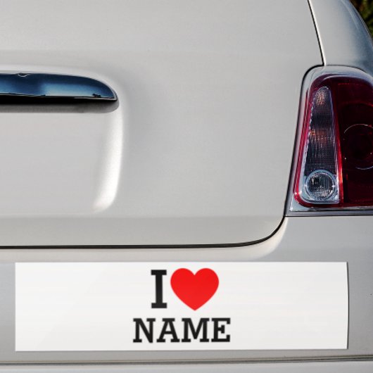 Autocollant De Voiture Nom du coeur