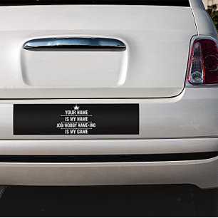Autocollant De Voiture Nom du travail et du passe-temps Funny personnalis