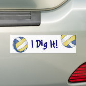 Autocollant De Voiture Nom et numéro de l'équipe de volley-ball (En voiture)