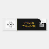 Autocollant De Voiture Nom moderne et promotion du logo / Code QR (Devant)