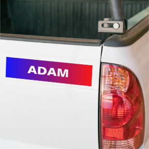 Autocollant De Voiture Nom personnalisé, voiture rouge bleu