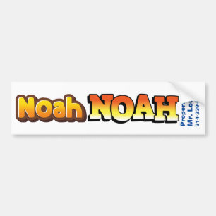 Autocollant De Voiture Noms : Nametag/autocollant de Noé