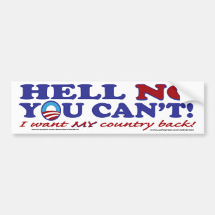 Autocollant De Voiture Non à Obama-Logo