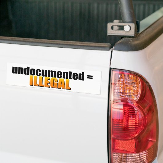 Autocollant De Voiture non documenté = ILLÉGAL (Sur camion)