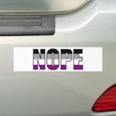 Autocollant De Voiture Nope Asexuel Pride drapeau Ace Pride (En voiture)