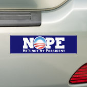 Autocollant De Voiture Nope nobama (En voiture)