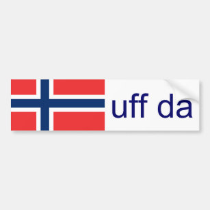 Autocollant De Voiture Norvégien drôle d'Uff DA Norvège