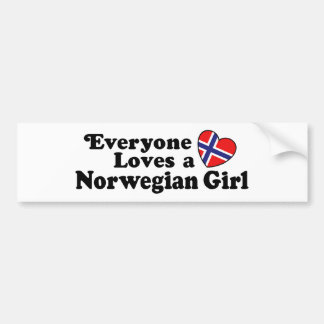 Autocollant De Voiture Norwegian Girl