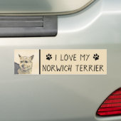 Autocollant De Voiture Norwich Terrier Peinture - Cute Original Dog Art (En voiture)