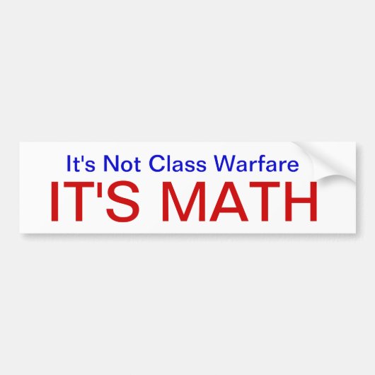 Autocollant De Voiture NotClassWarfareMath (Devant)