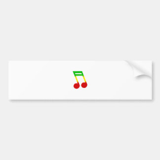 Autocollant De Voiture Note de musique de Rasta