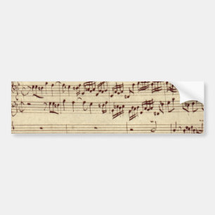 Autocollant De Voiture Notes de musique ancienne - Feuille de musique Bac