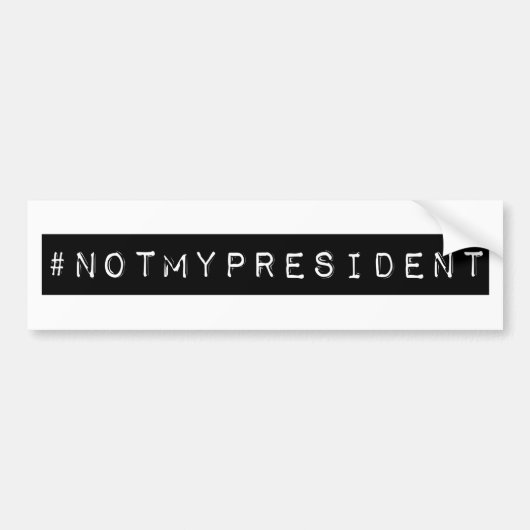 Autocollant De Voiture #notmypresident (Devant)