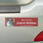 Autocollant De Voiture Nous aimons nos bouledogues anglais (En voiture)