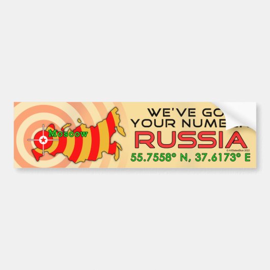 Autocollant De Voiture Nous avons votre numéro Russie Sticker pare-chocs (Devant)