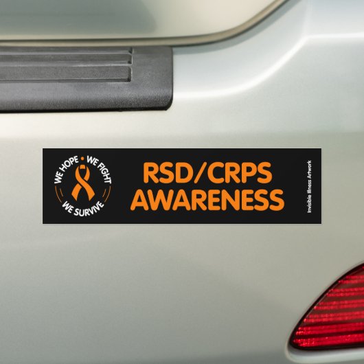 Autocollant De Voiture Nous Espérons Combattre Nous Survivons...RSD/CRPS (En voiture)