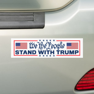 Autocollant De Voiture Nous, Le Peuple, Sommes Avec Trump 2024