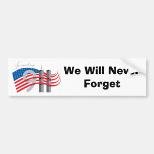 Autocollant De Voiture Nous n'oublierons jamais Symbole 9-11