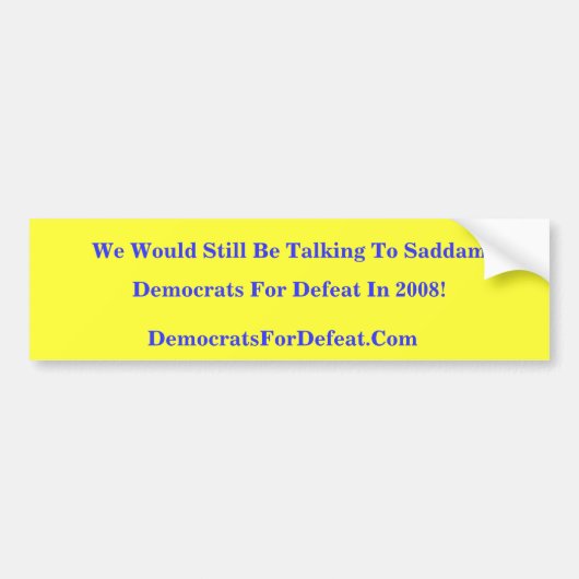 Autocollant De Voiture Nous parlions toujours à l'adhésif pour pare-chocs (Devant)