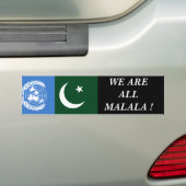 AUTOCOLLANT DE VOITURE NOUS SOMMES TOUS MALALA ! (En voiture)