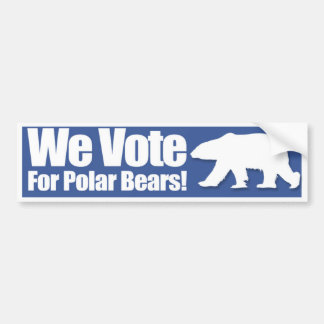 Autocollant De Voiture Nous Votons Pour Un Sticker Pour Ours Polaires