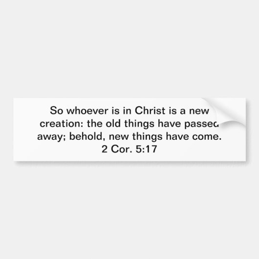 Autocollant De Voiture Nouvelle création en Christ (Devant)