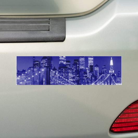 Autocollant De Voiture Nuit bleue à New York (En voiture)