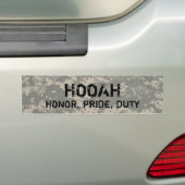 Autocollant De Voiture numérique, HOOAH, HONNEUR, FIERTÉ, (En voiture)