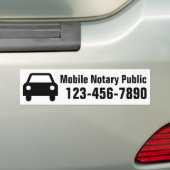 Autocollant De Voiture Numéro de téléphone public du notaire mobile Custo (En voiture)