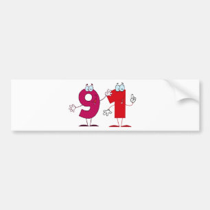 Autocollant De Voiture Numéro heureux 91