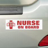 Autocollant De Voiture Nurse on Board RN or Initials (En voiture)