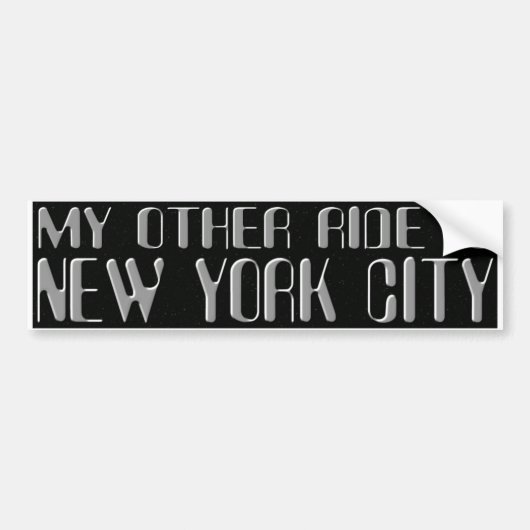 AUTOCOLLANT DE VOITURE NYC (Devant)