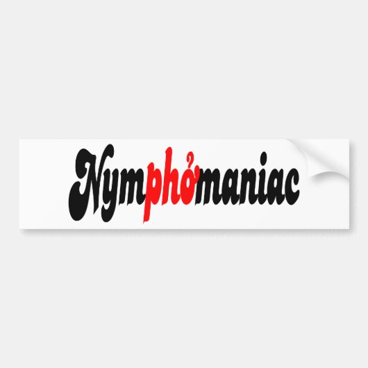 Autocollant De Voiture Nymphomane (Devant)