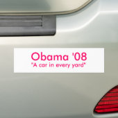 Autocollant De Voiture Obama '08 (En voiture)
