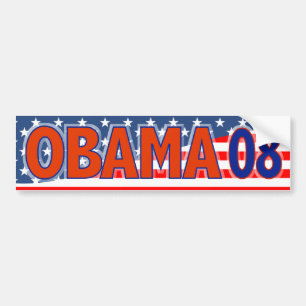 AUTOCOLLANT DE VOITURE OBAMA 08
