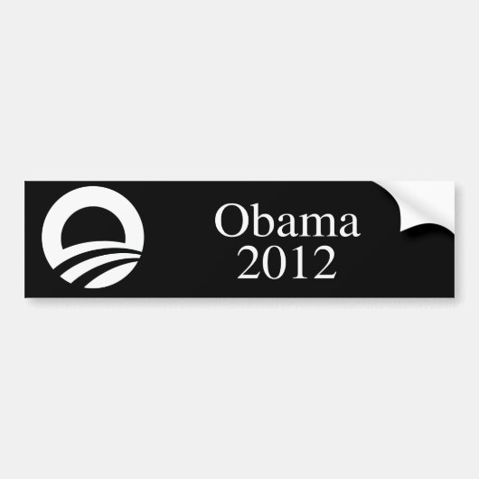 AUTOCOLLANT DE VOITURE OBAMA 2012 - (Devant)