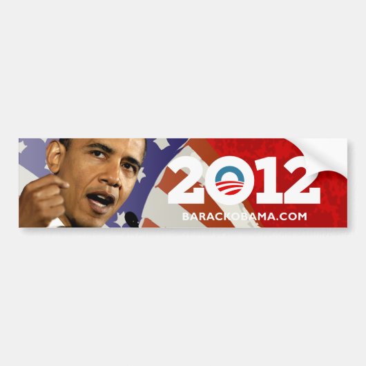 Autocollant De Voiture Obama 2012 (Devant)