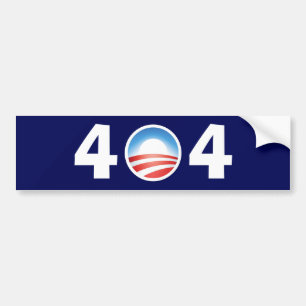 Autocollant De Voiture Obama 404 naïf - dossier non trouvé